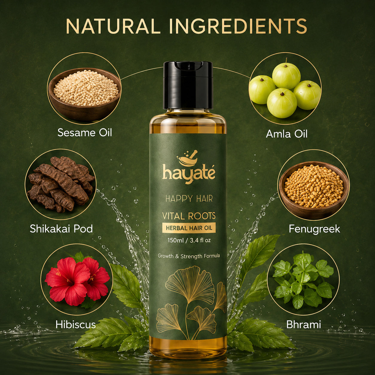 Hayate Vital Roots Herbal Hair Oil