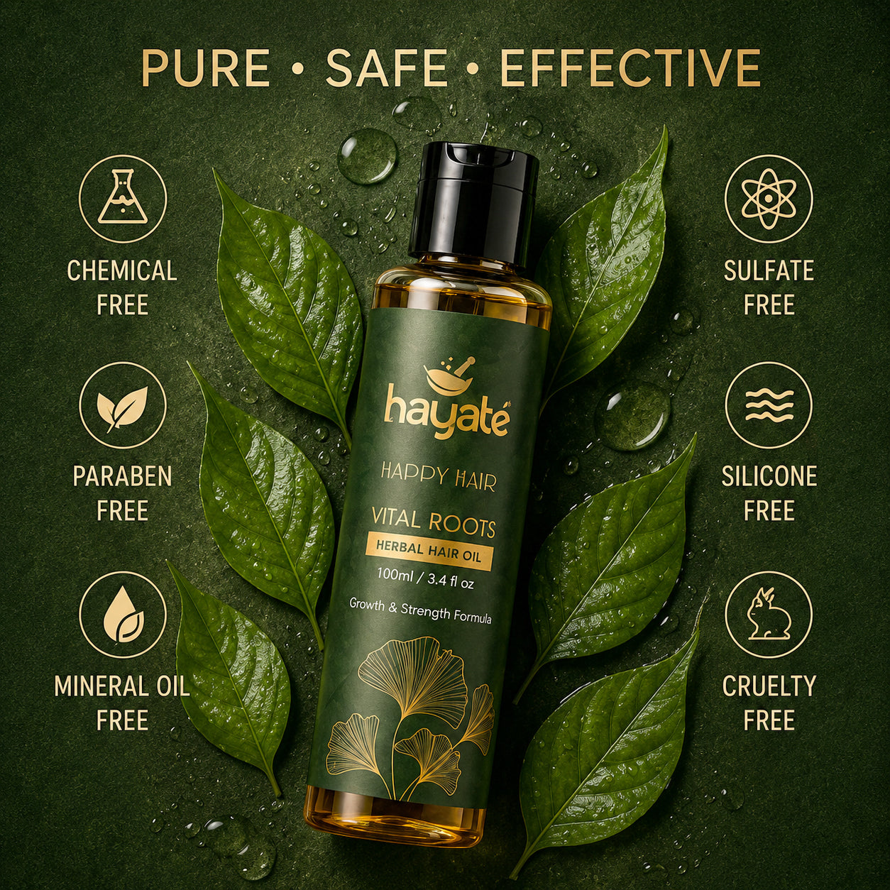 Hayate Vital Roots Herbal Hair Oil